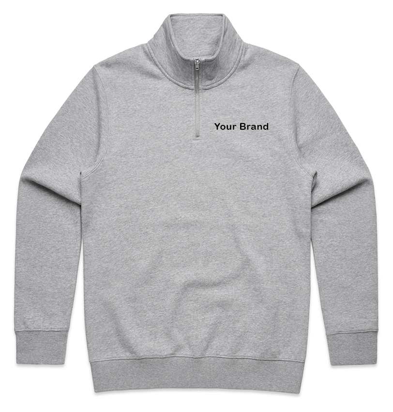 Custom Print Half Zip Crewneck Jumper