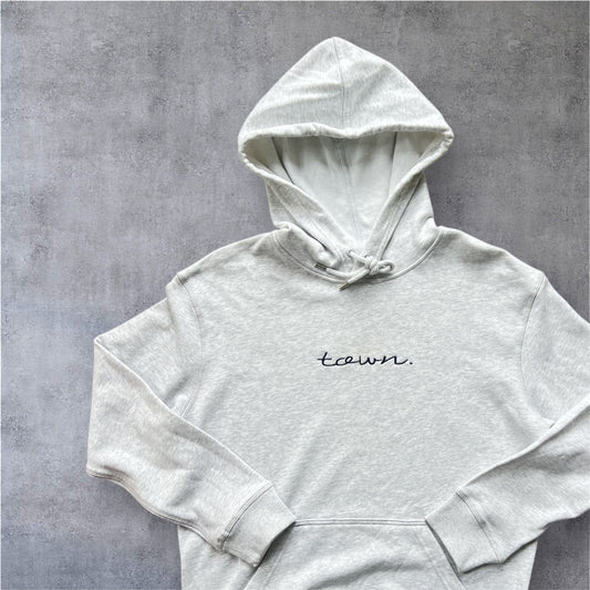 town. Grey Hoodie