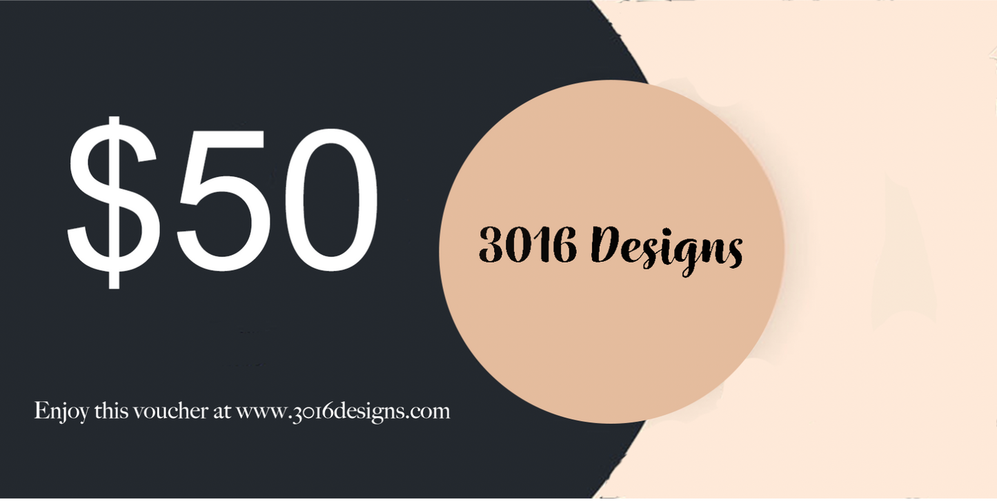 3016 Designs Gift Card