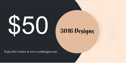 3016 Designs Gift Card