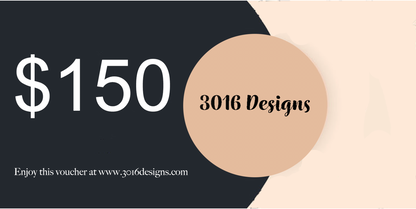 3016 Designs Gift Card