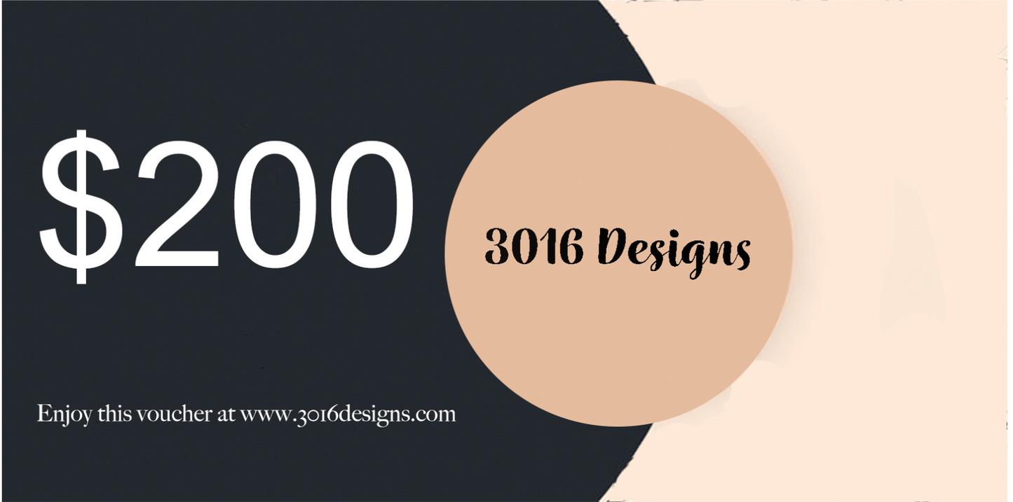 3016 Designs Gift Card